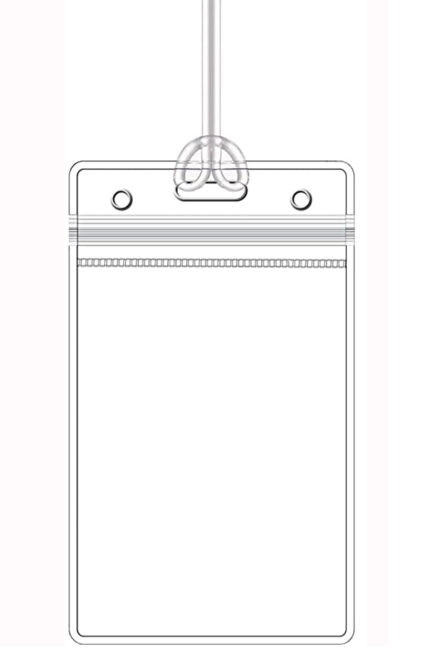 Kidultz Clear Silicone Loop Bag Transparent ID Card Pouch with Luggage Tag Loop for Business Travel and Office Supplies, Easily Identification of Bags Available with Silicon Band
