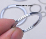 Kidultz Silver Plated Alloy Keyring Keychain Rings with Chain and connecting ring - Heavy duty glossy finish silver plated rings for DIY Crafts and other purposes - Image 6